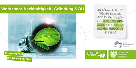 Workshop: Nachhaltigkeit, Gründung & DU