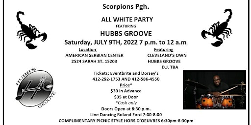 Scorpions Pgh All White Party Cleveland's Hubbs Groove