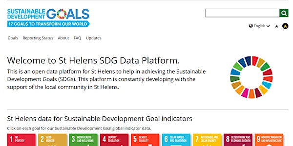 Introduction to St Helens Sustainable Development Goals Data Platform