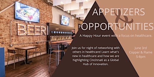 Appetizers and Opportunities: A networking event with a healthcare focus.