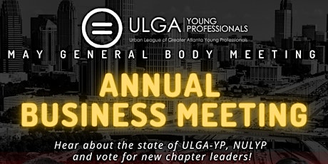May General Body & Annual Business Meeting primary image