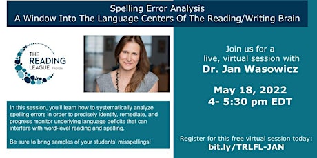 Spelling Error Analysis |  A Window to the Reading/Writing Brain tickets