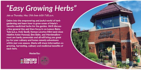 Easy Growing Herbs with Maria Noël Groves tickets