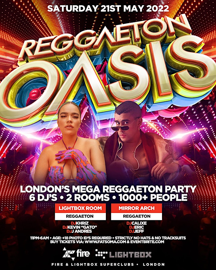 REGGAETON OASIS - LONDON'S MEGA REGGAETON PARTY @ LIGHTBOX & FIRE CLUBS image