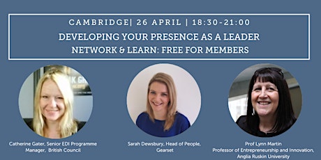 Network & Learn: Developing your presence as a leader. primary image