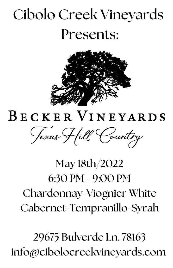 Becker Vineyards Wine Tasting image