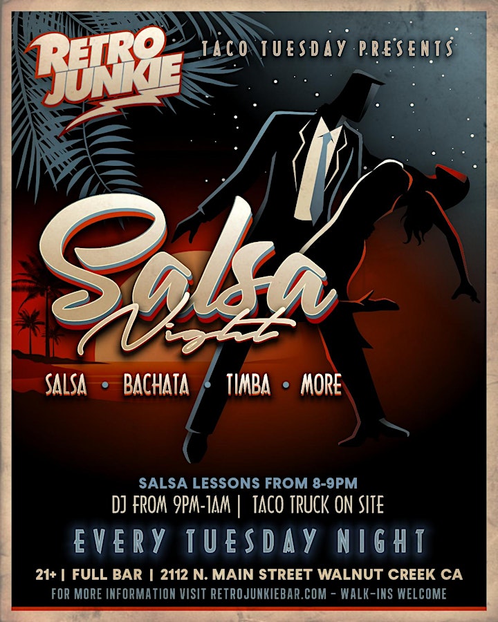 Salsa Tuesdays @ Retro Junkie! image