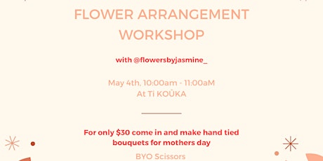 Flower Arrangement Workshop with @flowersbyjasmine_ primary image