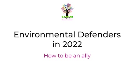 Primaire afbeelding van Environmental Defenders  in 2022  - How to be an ally