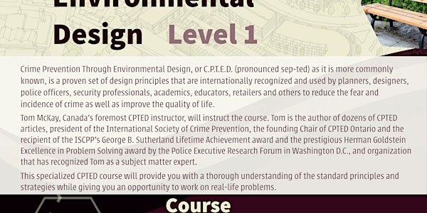 CPTED LEVEL 1 - Virtual Class Instructor Live via Webex and recorded