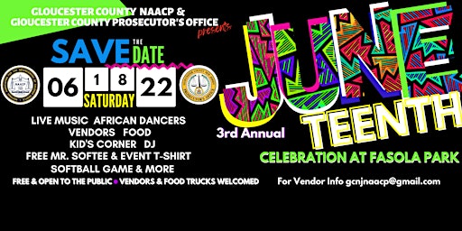 Juneteenth Celebration-Free to the Public VENDORS WANTED!!