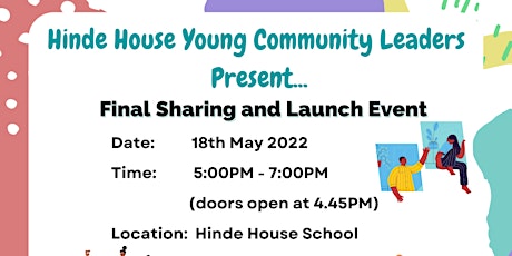 Hinde House Young Community Leaders Sharing Event tickets