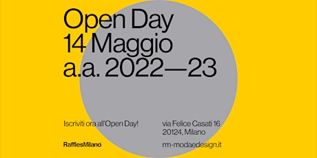 Raffles Milano | Open Day 14 Maggio 2022