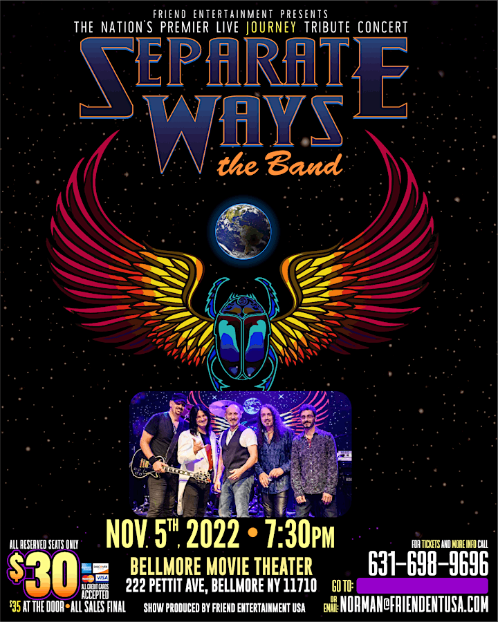 Journey Tribute Concert | Separate Ways The Band image