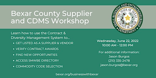 Bexar County SMWBE CDMS Workshop - June 2022