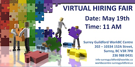 WorkBC Centre Surrey Guildford Virtual Hiring Fair tickets