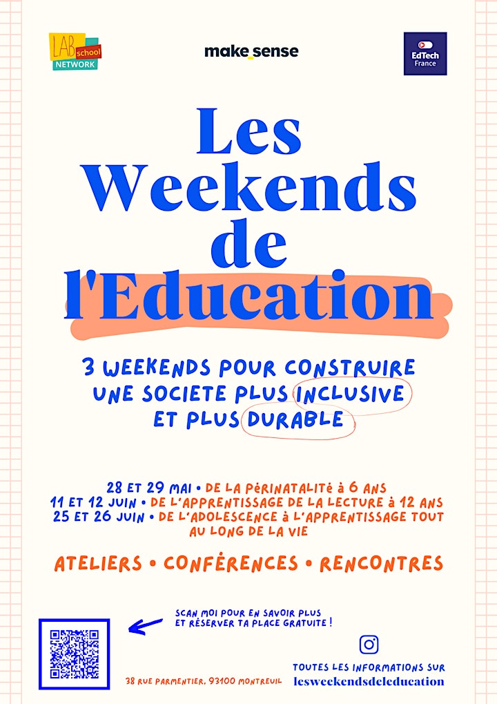 Image pour Les Weekends de l'Éducation à Montreuil ! 