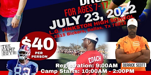 NFL YOUTH FOOTBALL CAMP / DALLAS TX
