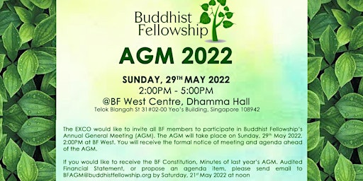 BF AGM 2022  @ BF West Centre (For BF Members Only)