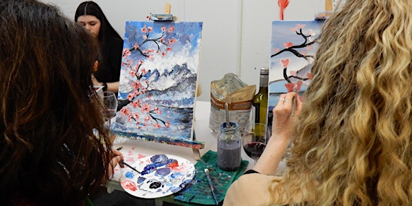 Sip n Paint in Melbourne: Cherry Blossoms