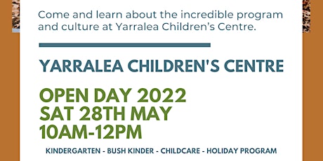 Yarralea Children's Centre Open Day 2022 tickets