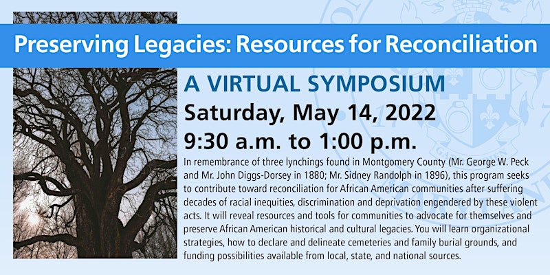 Commission on Remembrance and Reconciliation Will Present Virtual Symposium on ‘Preserving Legacies: Resources for Reconciliation’ on Saturday, May 14