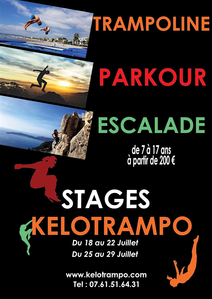 Image pour Stage semaine 1 TRAMPOLINE, PARKOUR, ESCALADE 