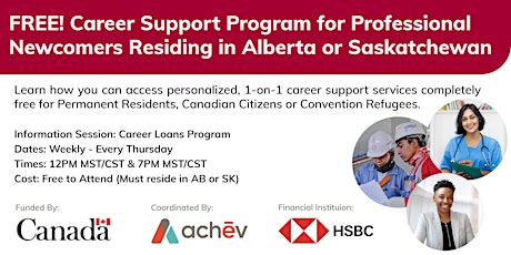 FREE Career Supports for Professional Newcomers in Alberta & Saskatchewan tickets