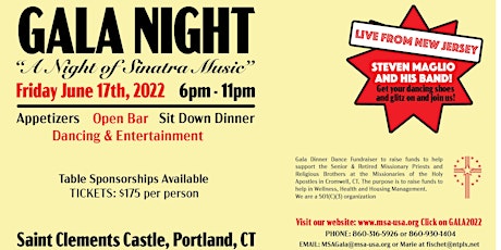 Gala Dinner Dance : "A Night of Sinatra Music"  with Live Band  & Open Bar tickets