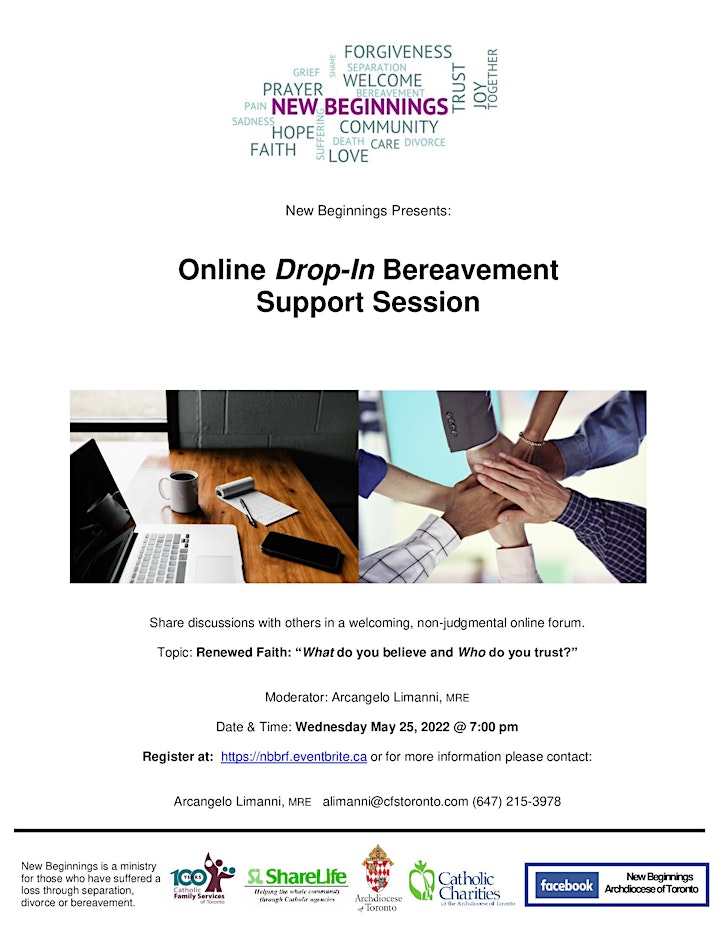 New Beginnings Online Drop-In Bereavement Support Session image