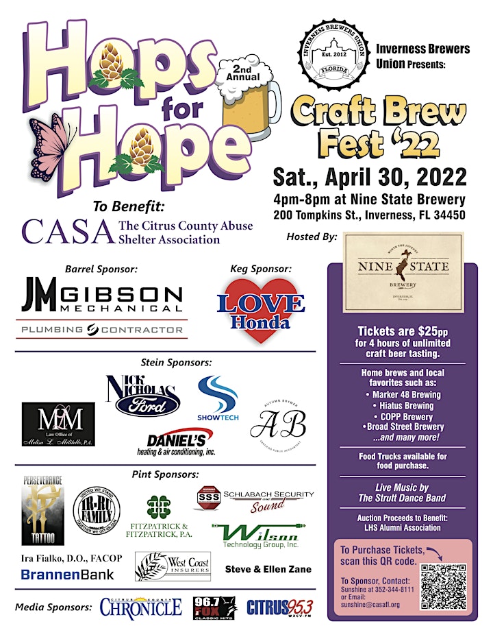 Inverness Brewers Union presents... Hops for Hope! 2022 image