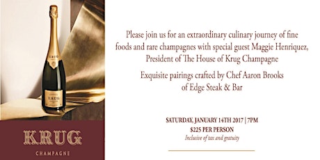 Exclusive EDGE Dinner with Krug Champagne Pairings primary image