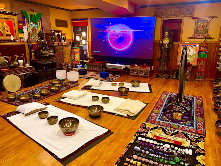 Sound Bath Meditation + Sound Massage with Bowls on Body + Crystal Reiki image