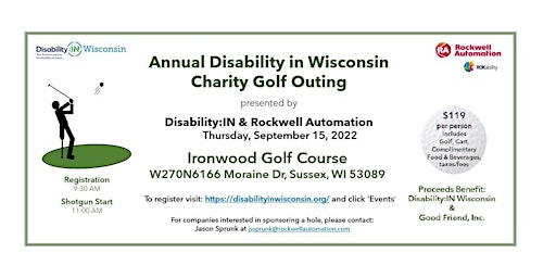 2022 Annual Disability in Wisconsin Charity Golf Outing - Ironwood GC