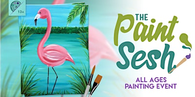 Paint and Sip in Downtown Riverside, CA – “Flamingo Marsh” at The Riverside