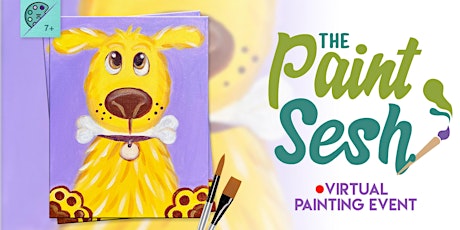 Online Painting Class – “Puppy Love” (Virtual Paint at Home Event) tickets