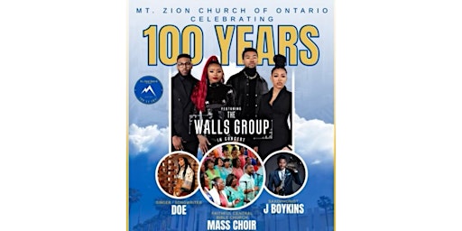 Mt. Zion 100th Anniversary Celebration - Luncheon & Concert