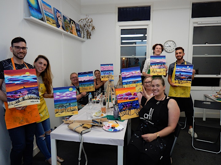 Paint and Sip Workshop: Twilight Walk on the Beach image