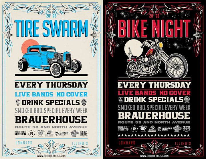 Tire Swarm & Bike Night with The Buzz Worthys image