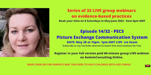 PII ​Parent-implemented Interventions - 32 webinar series on EBPs