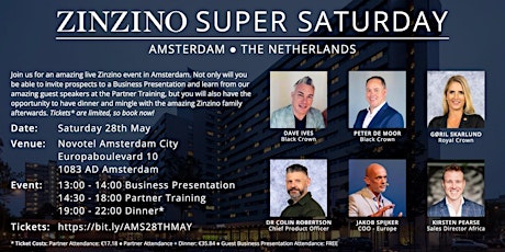 Zinzino Super Saturday - Amsterdam - Netherlands tickets