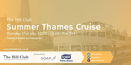 The Hill Club Summer Thames Cruise 2022 tickets