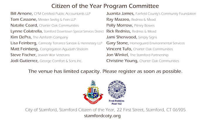 City of Stamford's 2022 Citizen of the Year Dinner image