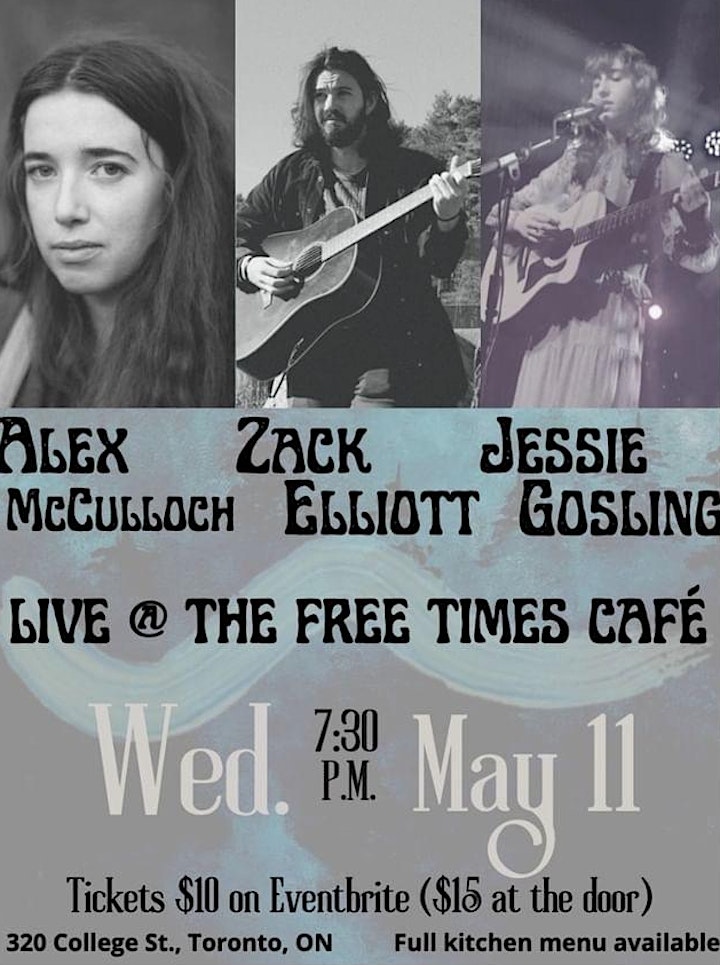 Live at The Free Times Café - Alex McCulloch, Zack Elliott, Jessie Gosling image