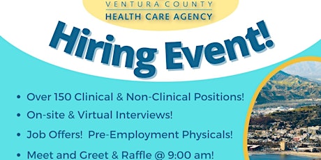 Ventura County Health Care Agency Hiring Event tickets
