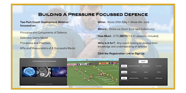 Coach Development Webinar Part 2 - Building A Pressure Focussed Defence