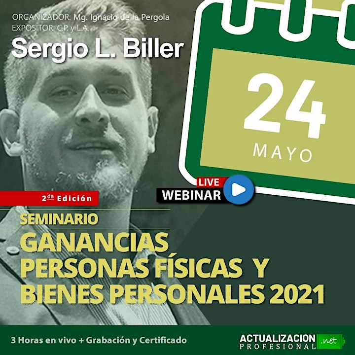 Imagen de 2da edición -SEMINARIO Ganancias Personas Físicas y Bienes Personales 2021