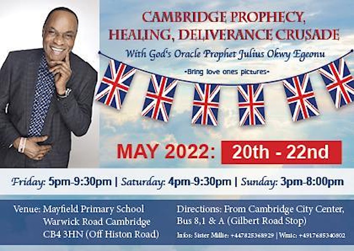 CAMBRIDGE  - PROPHECY, HEALING & DELIVERANCE CRUSADE - UNITED KINGDOM image