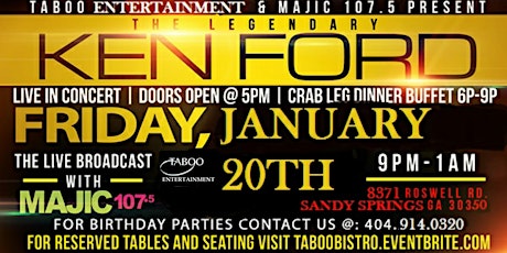 FRIDAY NIGHT LIVE W/ KEN FORD LIVE IN CONCERT primary image