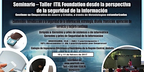 Imagen principal de Seminario Taller ITIL Desde la perspectiva de la seguridad de la Información